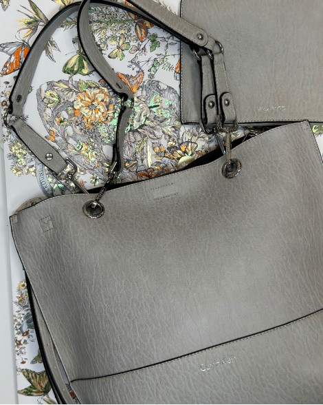 Kabelka dámská Calvin Klein Sonoma s pouzdrem šedá